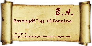 Batthyány Alfonzina névjegykártya